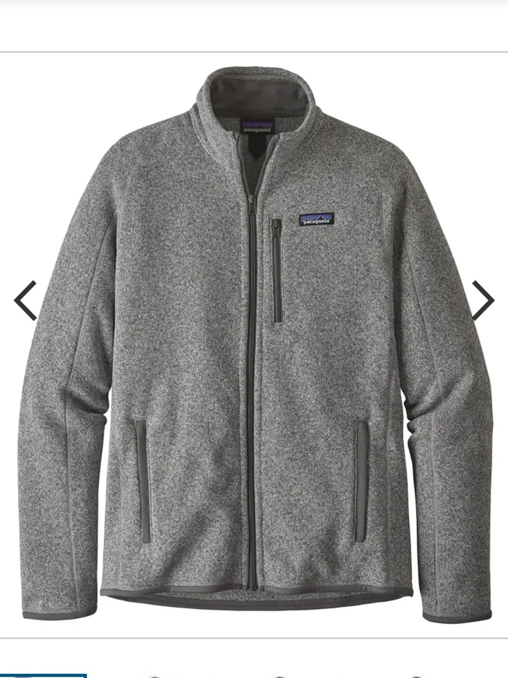 Patagonia Men's Heather Gray Lightweight Fleece Jacket | M